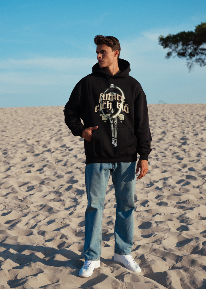 Hoodie 'Future Rich Kid' Black & Yellow