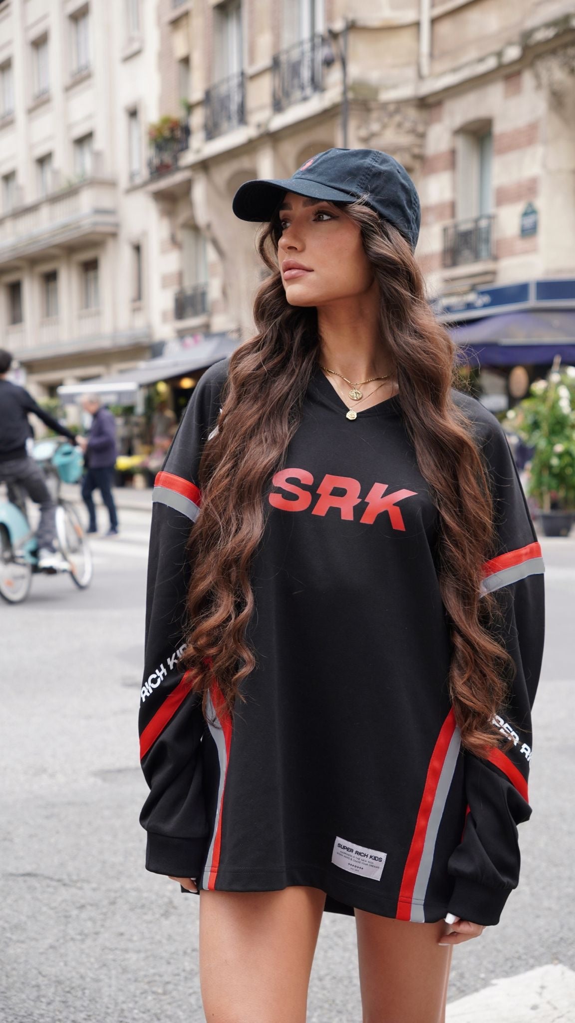 SRK 'CITY' OVERSIZED JERSEY BLACK & RED GREY