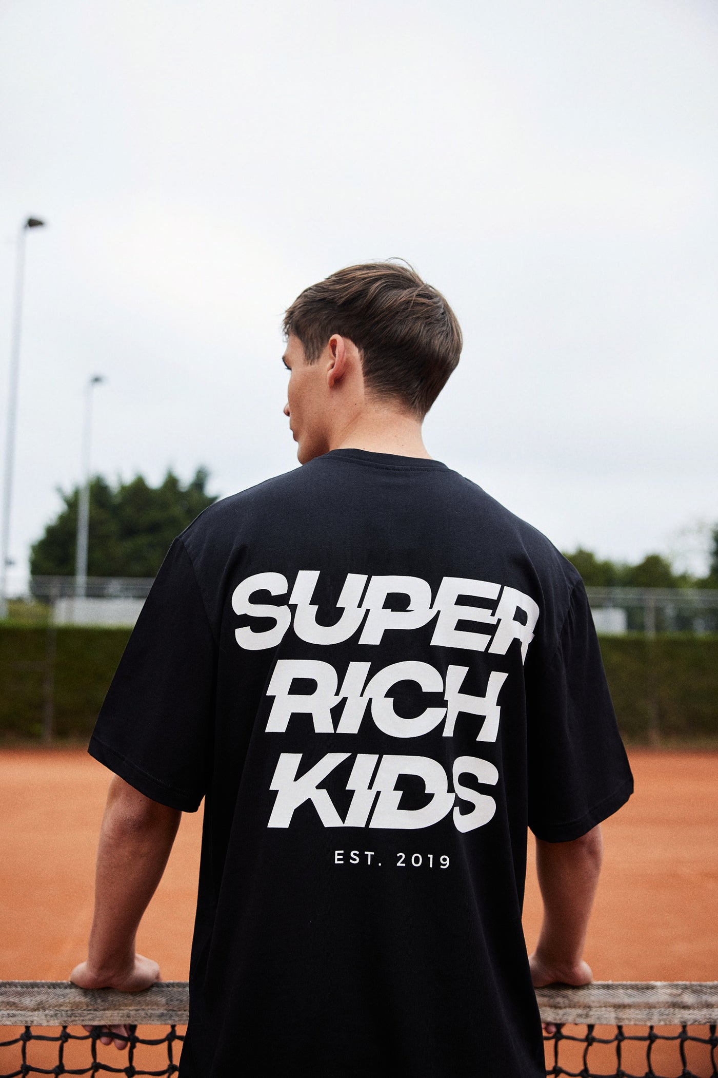 Super Rich Kids T-Shirt zwart met wit