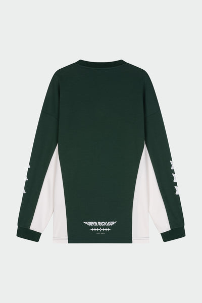 SRK 'PARIS' Oversized Jersey Green & Off white