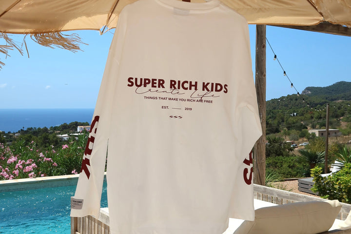 SRK Longsleeve tee 'Off White & Burgundy'