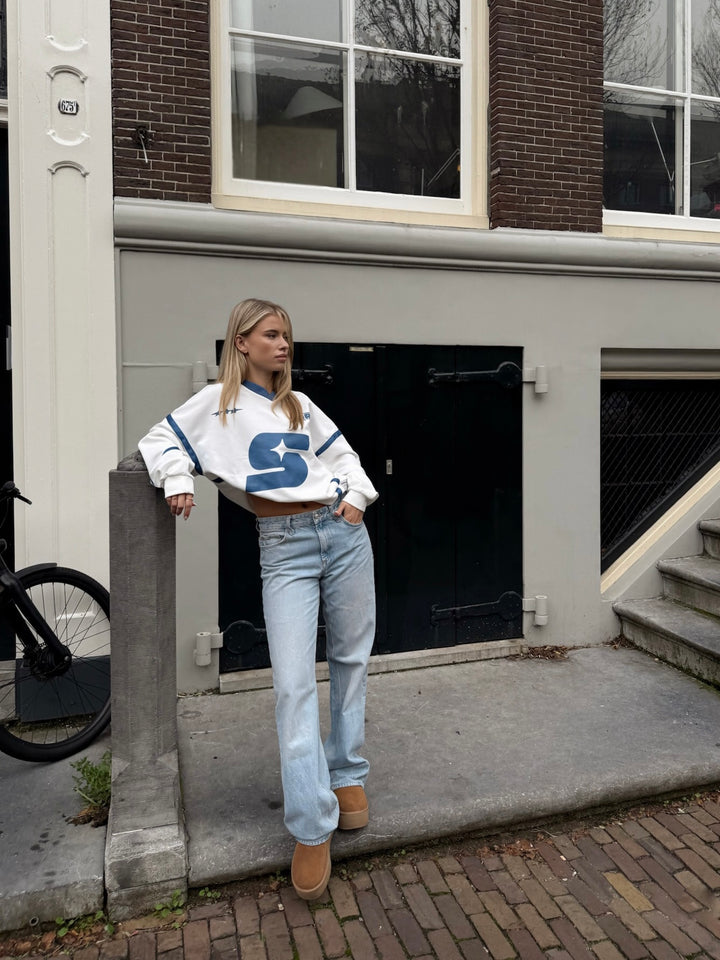 SRK Oversized Jersey 'Off White & Bright Blue'