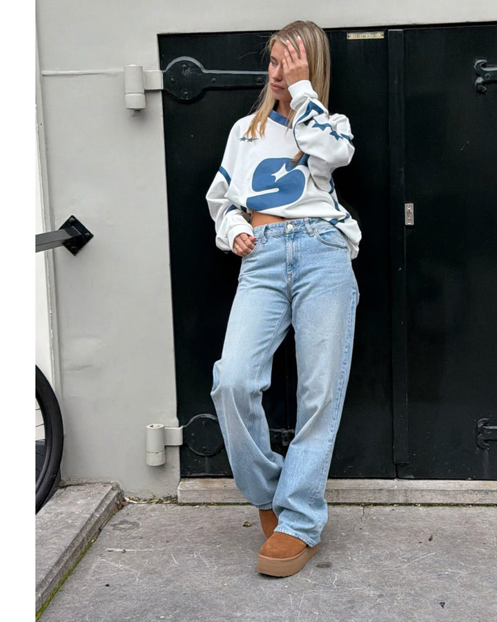 SRK Oversized Jersey 'Off White & Bright Blue'