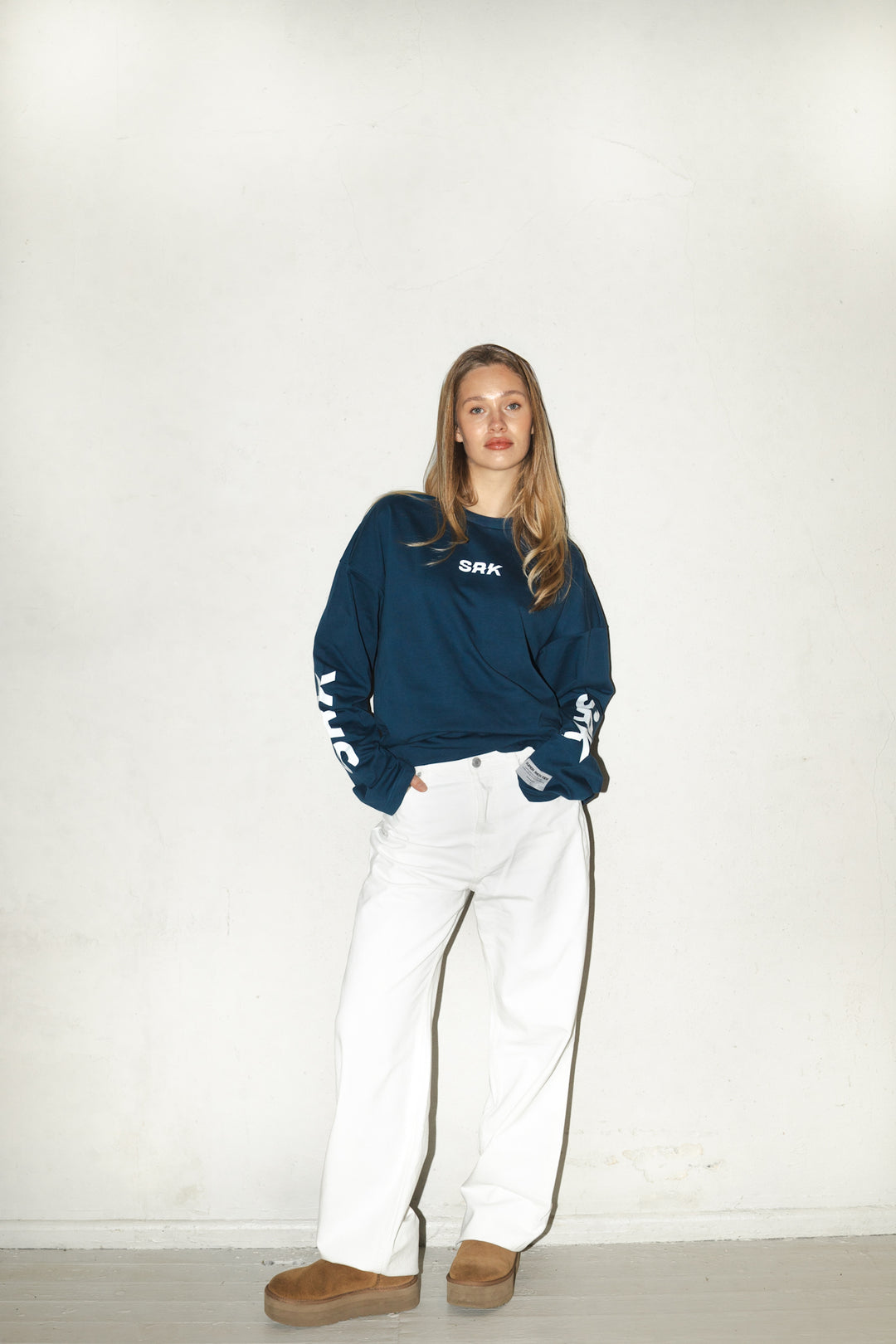 SRK Longsleeve Tee 'Navy & White'