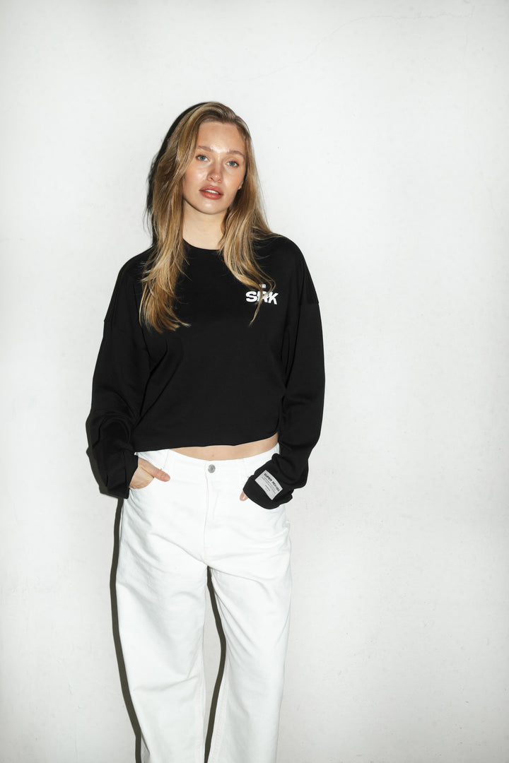 'THE NEW RICH' Longsleeve tee ‘Black & White’