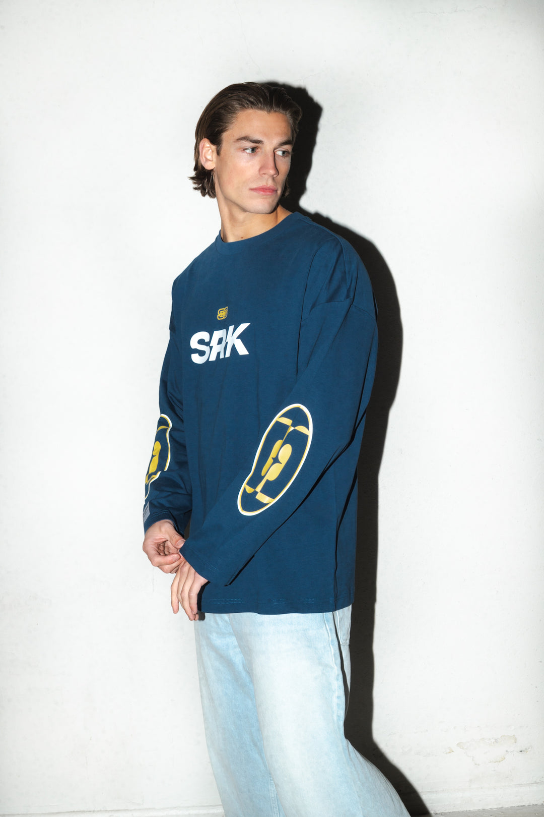 'Starlight' Longsleeve tee ‘Navy & Yellow’