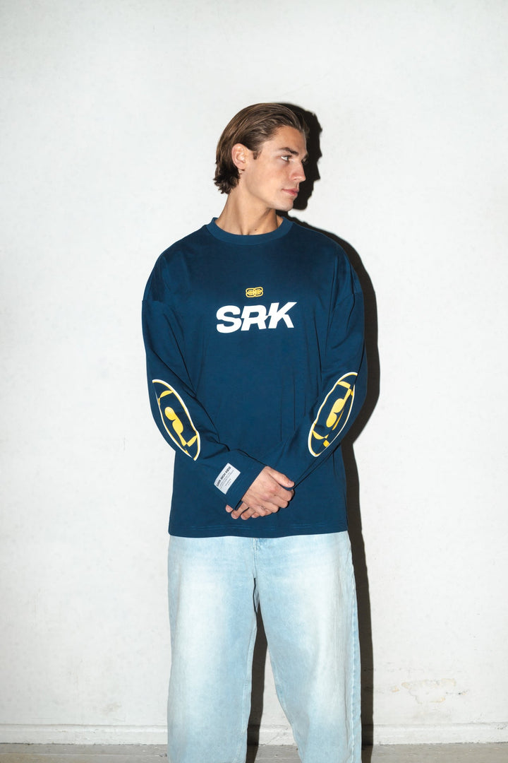 'Starlight' Longsleeve tee ‘Navy & Yellow’