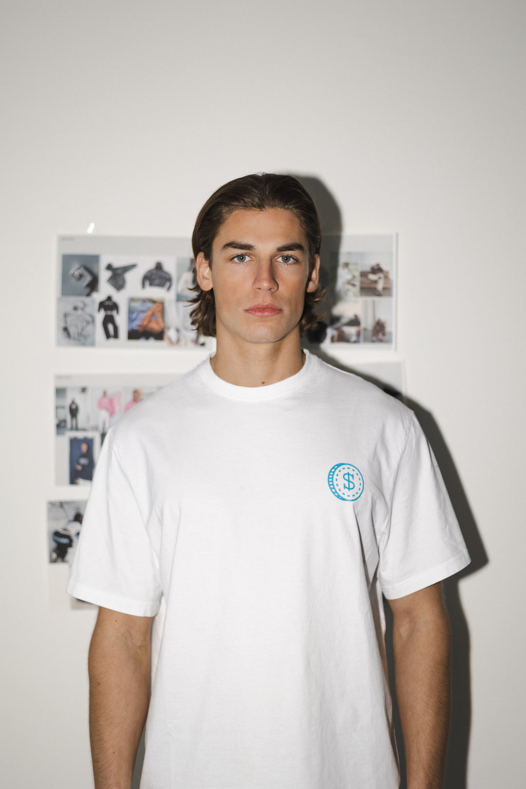 Super Rich Kids T-Shirt wit met blauw