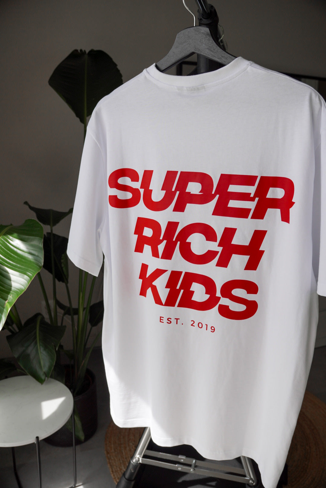 Super Rich Kids T-Shirt wit met rood