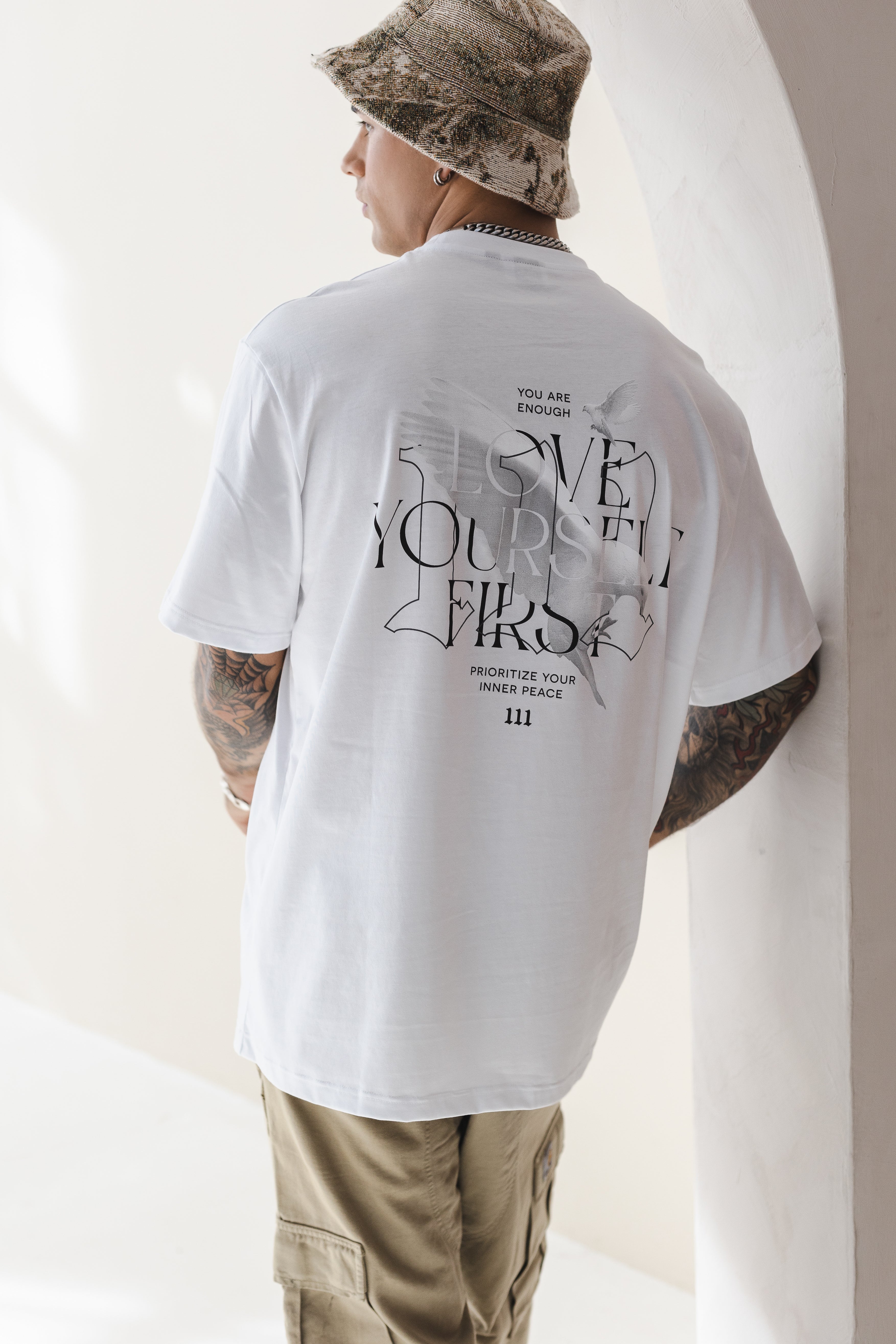 T-Shirt 'Love yourself' White – Super Rich Kids