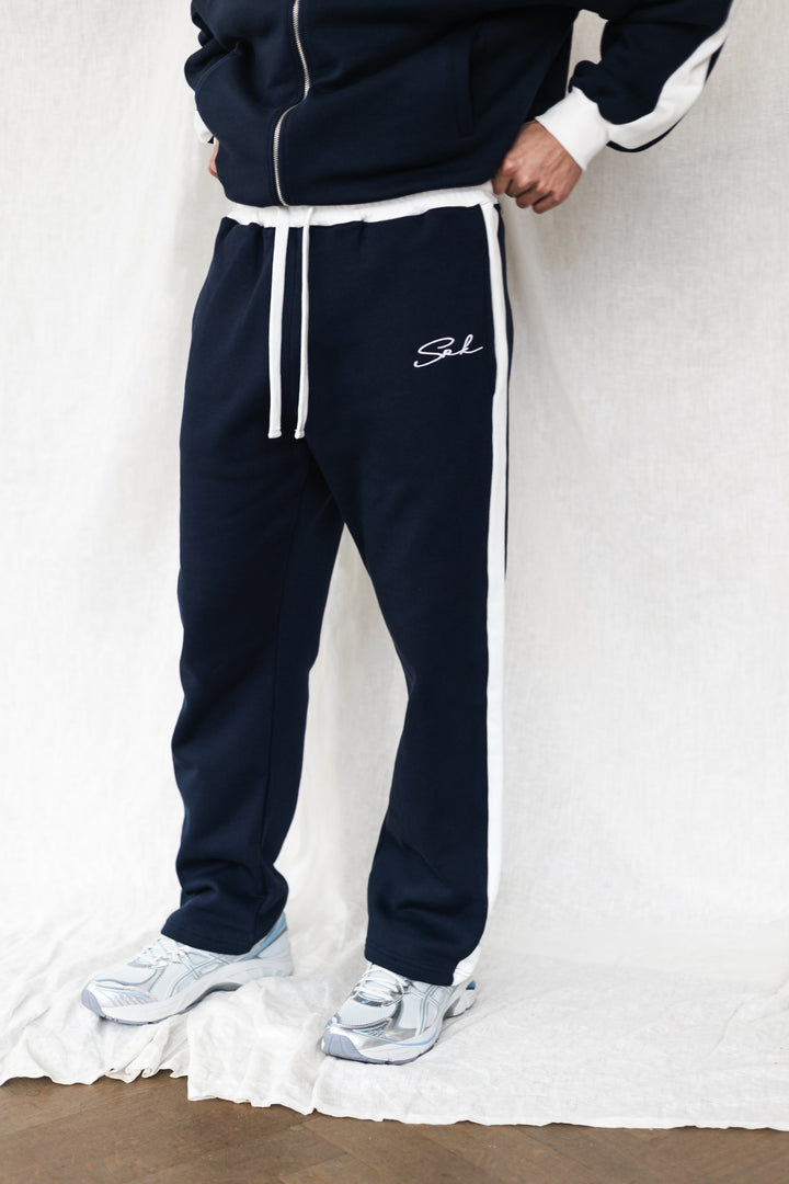 The 'SRK Society' Trackpants 'Navy & White'