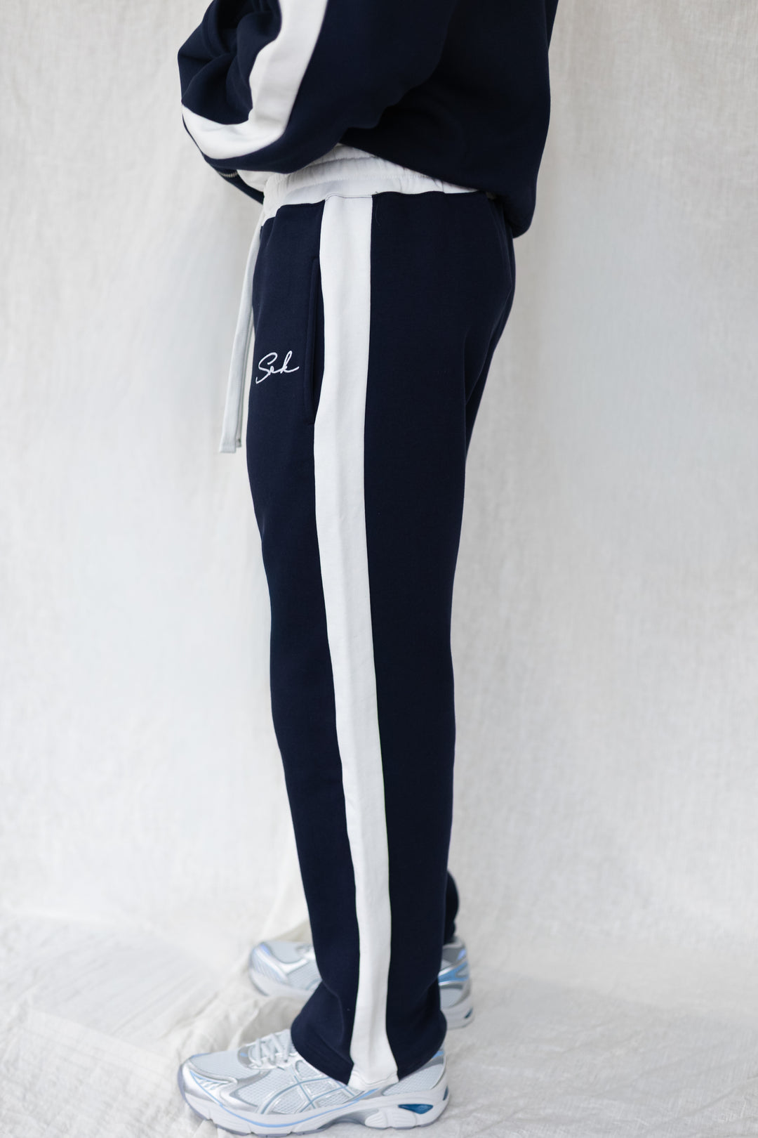 The 'SRK Society' Trackpants 'Navy & White'