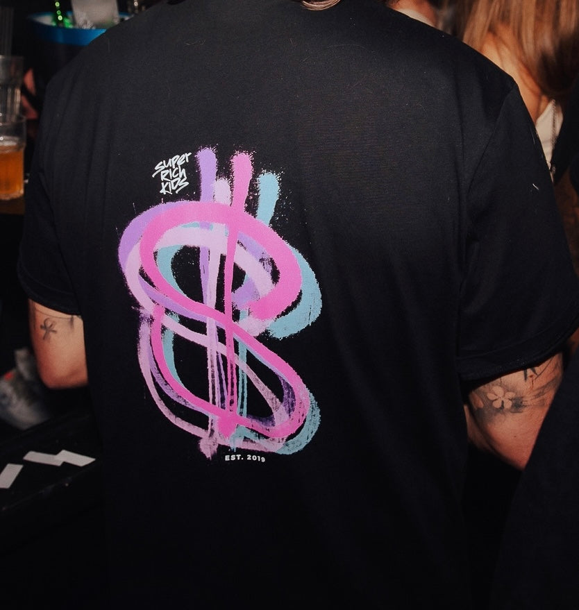 T-Shirt Brushed dollar roze