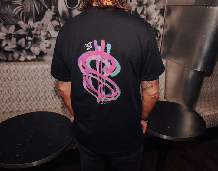 T-Shirt Brushed dollar roze