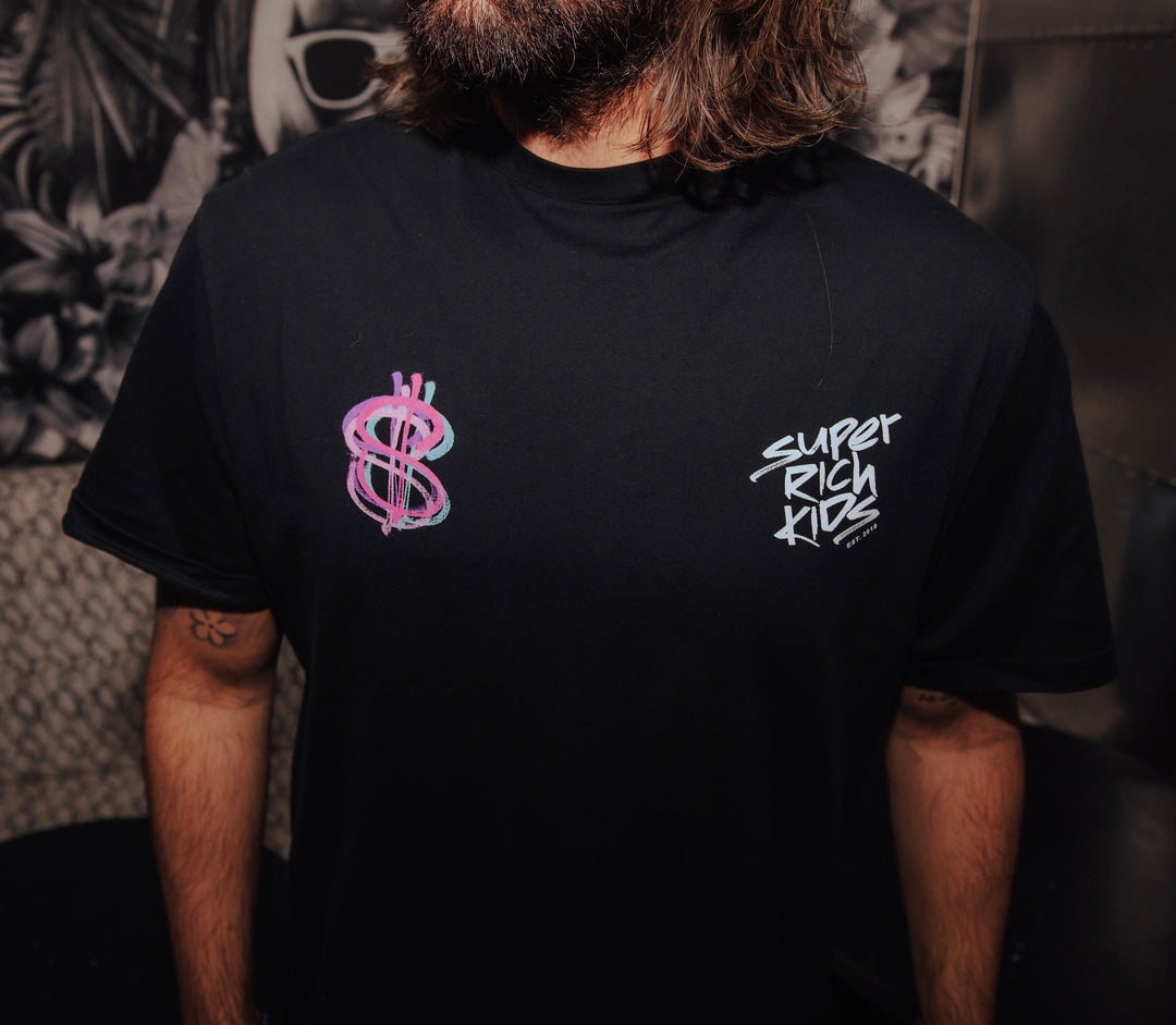 T-Shirt Brushed dollar roze