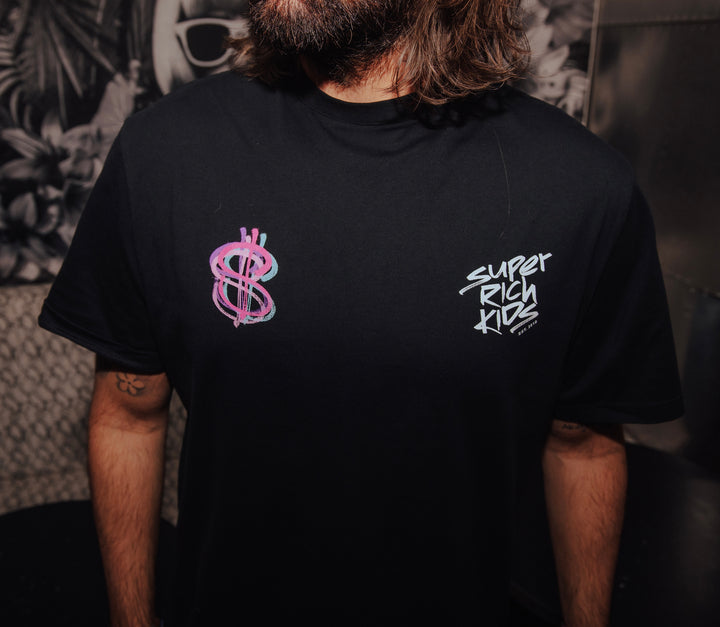 T-Shirt Brushed dollar roze